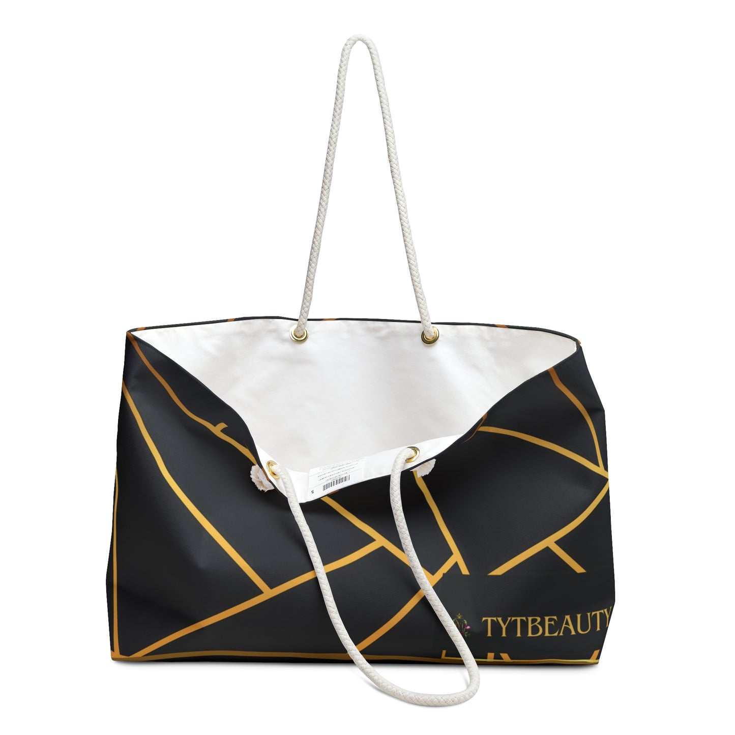 TYTBEAUTY Black & Gold Weekender Bag